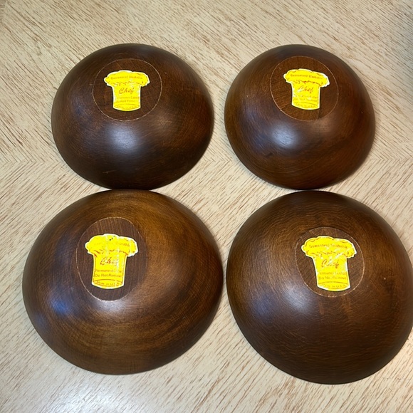 Vintage Woodcroftery Salad Serving Bowl, 4 Salad Bowls and...